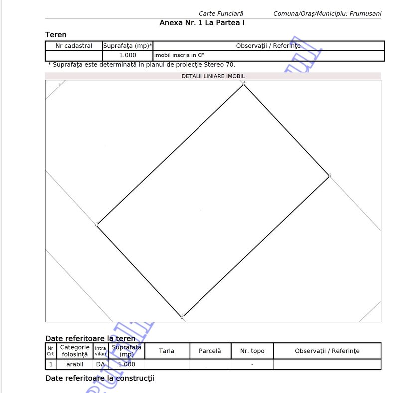 Frumusani, Pasarea, stradal DJ, ideala investitie, intravilan